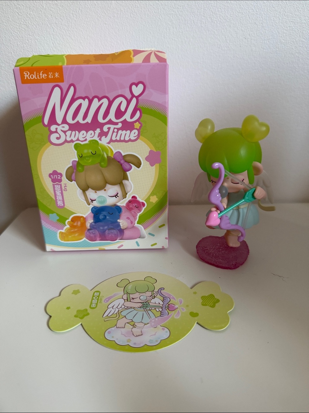 Nanci Sweet Time - Cupid Collectible Figurine - Cute Bow & Heart Design